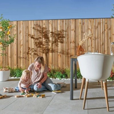 Clôture bois, panneau et treillis