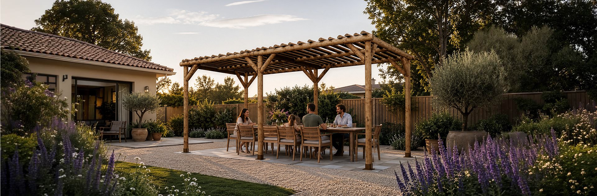 Extension pergola bois Esmée