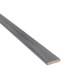 Plinthe coextrudée Bois composite, Gris, L. 2 m x l. 75 mm x ep. 15 mm
