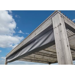 Housse d'hivernage imperméable pour pergola Samana, Gris Anthracite, L. 3716 mm x l. 195 mm x h. 322 mm