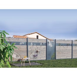 Panneau de décor Aluminium Tokyo, Gris Anthracite, L. 1.855 m x l. 920 mm x ep. 23 mm