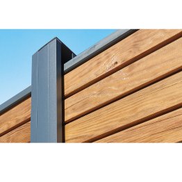 Poteau Aluminium Tokyo, Thermolaqué Gris Anthracite, L. 2.70 m x l. 90 mm x ep. 80 mm