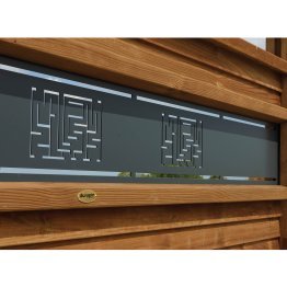 Lame de décor Bois et Aluminium Berline Pin, Gris Anthracite, L. 2,01 m x l. 300 mm x ep. 100 mm