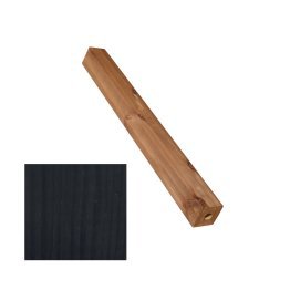 Poteau pour platine Bois Raboté Pin, Saturé Gris Anthracite, ep. 90 mm x l. 90 mm x L. 1 m