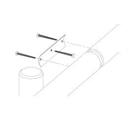 Eclisse D125 + 3 Tirefonds Ø 12 x 80 mm