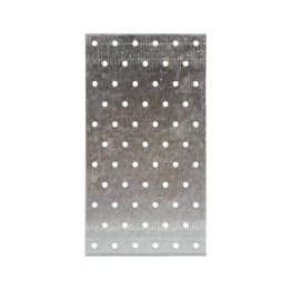 Plaque perforée Acier Galvanisé, L. 160 mm x l. 60 mm x ep. 2 mm