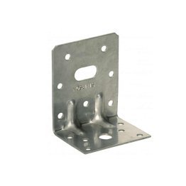 Équerre structurelle Inox A4, l. 65 mm x h. 76.5 mm x L. 49.5 mm x ep. 1.5 mm