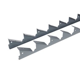 Lot de 2 crémaillères Aluminium droite et gauche pour clôture persienne Tokyo, Gris anthracite, L. 2,00 m x l. 60 mm x ep.25 mm