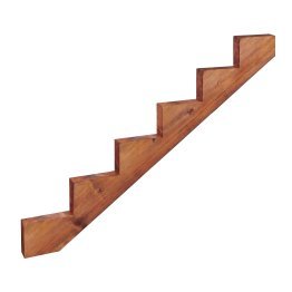 Limon pour escalier de terrasse Bois Pin, imprégnation colorée marron, ep. 68 mm x h. 1,02 m x L. 1,50 m