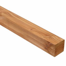 Poteau Bois Raboté Pin, imprégnation colorée marron, ep. 145 mm x l. 145 mm x L. 3 m, Jusqu'en classe d'emploi 4