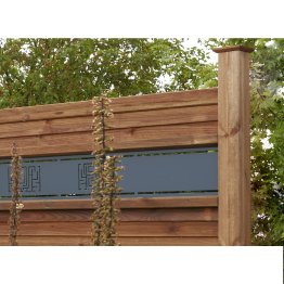 Poteau 1 queue d'aronde Bois Contrecollé Berline Pin, imprégnation colorée marron, ep. 90 mm x l. 90 mm x L. 2,50 m