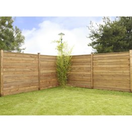 Poteau 2 rainures Bois Milano Pin, imprégnation colorée marron, ep. 90 mm x l. 90 mm x L. 2,50 m