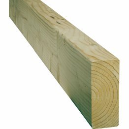 Chevron Bois Raboté Épicéa, imprégnation colorée verte, ep. 45 mm x l. 120 mm x L. 6 m, Jusqu'en classe d'emploi 3.1