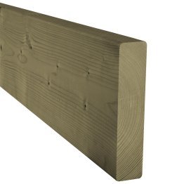 Poutre Bois Massif Abouté Raboté Épicéa, imprégnation colorée verte, ep. 80 mm x l. 220 mm x L. 13 m, Jusqu'en classe d'emploi 3.1