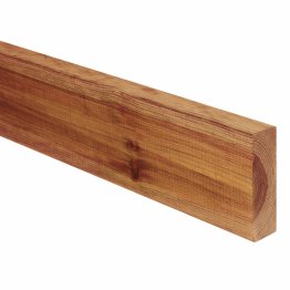 Planche bois Rabotée Ressuyée Pin, imprégnation colorée marron, ep. 28 mm x l. 68 mm x L. 3 m, Jusqu'en classe d'emploi 4