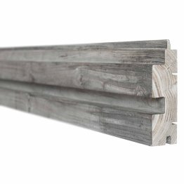 Lame de bardage Bois Vibrato XL droit Douglas, imprégnation colorée pré-grisée, ep. 44 mm x l. 135 mm x L. 3 m, Jusqu'en classe d'emploi 3.2