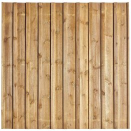 Panneau Bois Cayola POP, Pin imprégnation colorée marron, L. 1,80 m x h. 1,80 m x ep. 90 mm