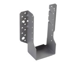 Sabot à ailes extérieures Acier Galvanisé thermolaqué, Gris Givré, L. 55 mm x l. 70 mm x h. 155 mm x ep. 1.5 mm