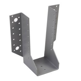 Sabot à ailes extérieures Acier Galvanisé thermolaqué Gris Givré, L. 84 mm x l. 76 mm x h. 182 mm x ep. 2 mm