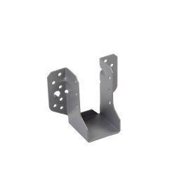 Sabot à ailes extérieures Acier Galvanisé thermolaqué Gris Givré, L. 55 mm x l. 48 mm x h. 91 mm x ep. 1.5 mm