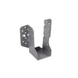 Sabot à ailes extérieures Acier Galvanisé thermolaqué Gris Givré, L. 55 mm x l. 48 mm x h. 106 mm x ep. 1.5 mm