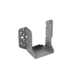 Sabot à ailes extérieures Acier Galvanisé thermolaqué Gris Givré, L. 55 mm x l. 70 mm x h. 95 mm x ep. 1.5 mm