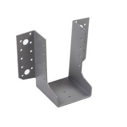 Sabot à ailes extérieures Acier Galvanisé thermolaqué Gris Givré, L. 84 mm x l. 76 mm x h. 132 mm x ep. 2 mm