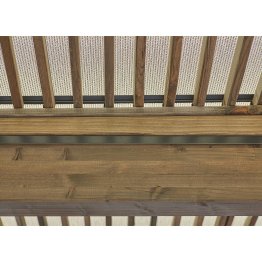 Toile tendue DOMEO pour pergola adossée Samana, Gris clair, L. 4 m x l. 4 m