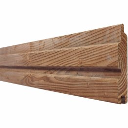 Lame de bardage Bois Tremolo Douglas, imprégnation colorée marron, ep. 22 mm x l. 135 mm x L. 4 m, Jusqu'en classe d'emploi 3.2