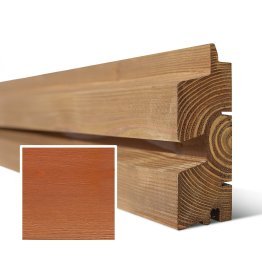 Lame de bardage Bois Vibrato XL Douglas, Saturé Orange Cannelle, ep. 44 mm x l. 135 mm x L. 4 m, Jusqu'en classe d'emploi 3.1