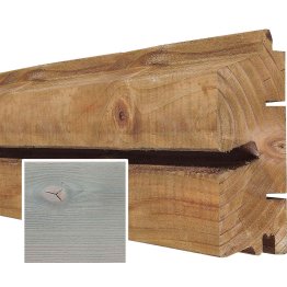 Lame de bardage Bois Vibrato Douglas, Saturé Gris Nacré, ep. 44 mm x l. 115 mm x L. 4 m, Jusqu'en classe d'emploi 3.1