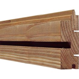 Lame de bardage Bois Vibrato droit Douglas, imprégnation colorée marron, ep. 44 mm x l. 115 mm x L. 3 m, Jusqu'en classe d'emploi 3.2