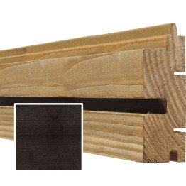 Lame de bardage Bois Vibrato droit Douglas, Saturé Noir Réglisse, ep. 44 mm x l. 115 mm x L. 4 m, Jusqu'en classe d'emploi 3.1