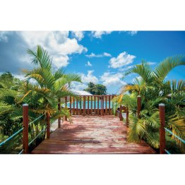 Portillon Bois Donégal Pin, imprégnation colorée marron, L. 950 mm x h. 1,17 m x ep. 46 mm