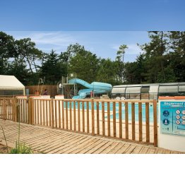 Clôture Bois Donégal Pin, imprégnation colorée marron, L. 1,80 m x h. 1,17 m x ep. 46 mm