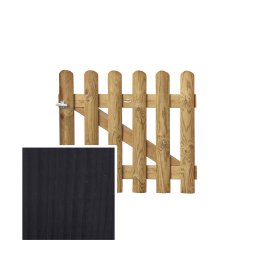 Portillon Bois Bristol Pin, Saturé Gris Anthracite, L. 900 mm x h. 800 mm x ep. 50 mm