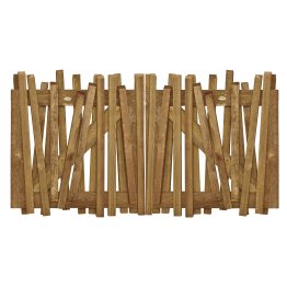 Portail Bois Papyrus Pin, imprégnation colorée marron, L. 1,80 m x h. 1 m x ep. 75 mm