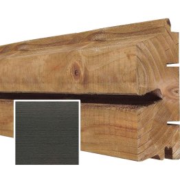 Lame de bardage Bois Vibrato Douglas, Saturé Gris Carbone, ep. 44 mm x l. 115 mm x L. 4 m, Jusqu'en classe d'emploi 3.1