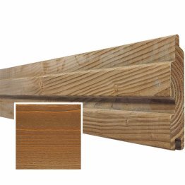 Lame de bardage Bois Tremolo Douglas, Saturé Topaze, ep. 22 mm x l. 135 mm x L. 4 m, Jusqu'en classe d'emploi 3.1