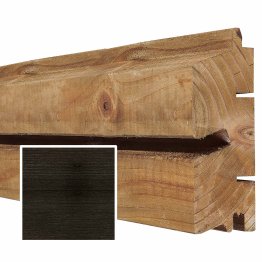 Lame de bardage Bois Vibrato, Douglas Saturé Noir Réglisse, ep. 45 mm x l. 115 mm x L. 4 m, Jusqu'en classe d'emploi 3.1