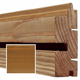 Lame de bardage Bois Vibrato droit, Douglas Saturé Topaze, ep. 45 mm x l. 115 mm x L. 4 m, Jusqu'en classe d'emploi 3.1