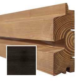 Lame de bardage Bois Vibrato XL, Douglas Saturé Noir Réglisse, ep. 45 mm x l. 135 mm x L. 4 m, Jusqu'en classe d'emploi 3.1