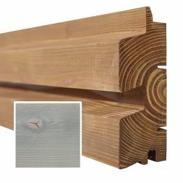 Lame de bardage Bois Vibrato XL, Douglas Saturé Gris Nacré, ep. 45 mm x l. 135 mm x L. 4 m, Jusqu'en classe d'emploi 3.1