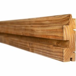 Lame de bardage Bois Vibrato XL droit, Douglas imprégnation colorée marron, ep. 45 mm x l. 135 mm x L. 3 m, Jusqu'en classe d'emploi 3.2