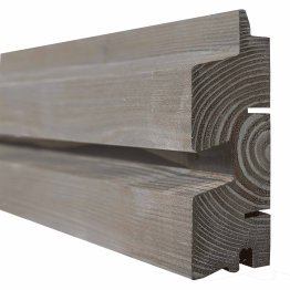 Lame de bardage Bois Vibrato XL, Douglas imprégnation colorée pré-grisée, ep. 45 mm x l. 135 mm x L. 4 m, Jusqu'en classe d'emploi 3.2