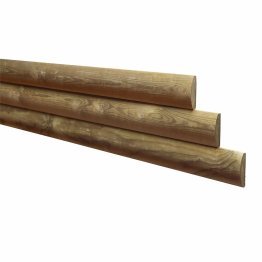 Lame bombée Bois Pin, imprégnation colorée verte, ep. 22 mm x l. 90 mm x L. 2,50 m, Jusqu'en classe d'emploi 4