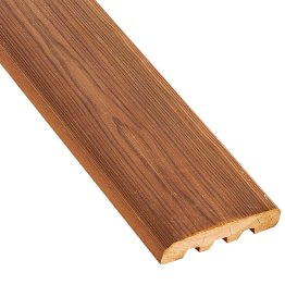 Lame de terrasse Bois Cabourg Pin, imprégnation colorée marron, ep. 28 mm x l. 120 mm x L. 4 m, Jusqu'en classe d'emploi 4