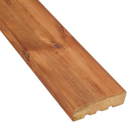 Lame de terrasse Bois Rio Pin, imprégnation colorée marron, ep. 46 mm x l. 145 mm x L. 4 m, Jusqu'en classe d'emploi 4