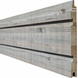 Lame de bardage Bois Legato, Douglas imprégnation colorée pré-grisée, ep. 26 mm x l. 240 mm x L. 4 m, Jusqu'en classe d'emploi 3.2