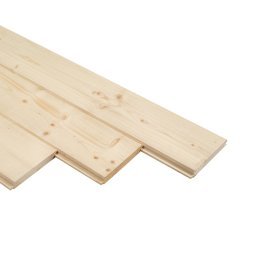 Lame de plancher Bois Épicéa, Naturel, ep. 20 mm x l. 135 mm x L. 4 m, Jusqu'en classe d'emploi 1